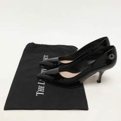 Miu Miu Black Patent Leather Eyelet Pumps Size 36.5