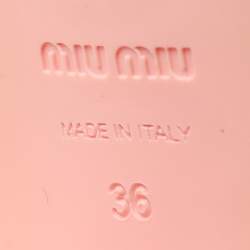 Miu Miu Pink Rubber Caged Ankle Strap Sandals Size 36