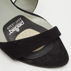 Miu Miu Black Suede Bow Strappy Slingback Sandals Size 38