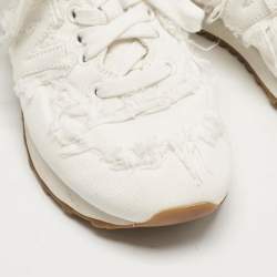 Miu Miu x New Balance White Denim 574 Sneakers Size 36