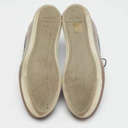 Miu Miu Blue Denim Wedge Platform Oxfords Size 38.5