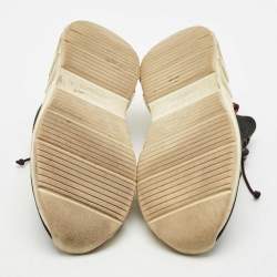 Miu Miu Black Knit Fabric Low Top Sneakers Size 39