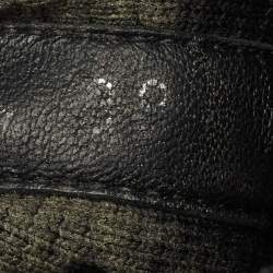 Miu Miu Black Knit Fabric Low Top Sneakers Size 39