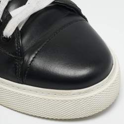 Miu Miu Black Leather Low Top Sneakers Size 39