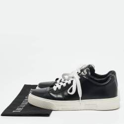 Miu Miu Black Leather Low Top Sneakers Size 39