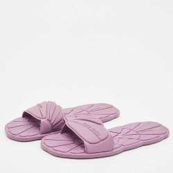 Miu Miu Purple Rubber Flat Slides Size 36