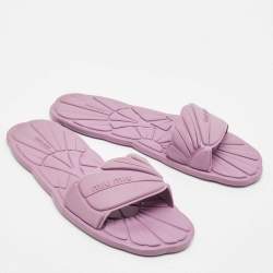Miu Miu Purple Rubber Flat Slides Size 36