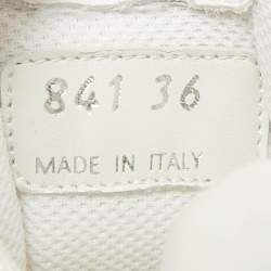 Miu Miu White Leather Crystal Embellished Low Top Sneakers Size 36