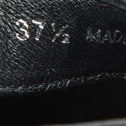 Miu Miu Black Leather Crystal Embellished Ballet Flats Size 37.5