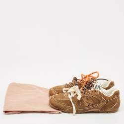 Miu Miu x New Balance Brown Suede Low Top Sneakers Size 37.5