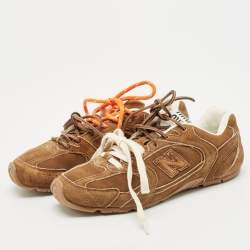 Miu Miu x New Balance Brown Suede Low Top Sneakers Size 37.5