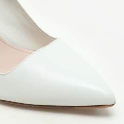 Miu Miu White Leather Pointed Toe Pumps Size 38.5