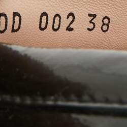 Pre Owned Miu Miu Black Patent Leather Crystals Embellished Loafers Size 38