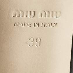 Pre Owned Miu Miu Black Patent Leather Glitter Heel Pointed Toe Pumps Size 39