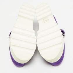 Pre Owned Miu Miu Purple Satin Platform Mary Jane Pumps Size 39