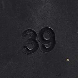 Pre Owned Miu Miu Black Satin Crystal Embellished Wedge Platform Open Toe Sandals Size 39