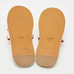 Pre Owned Miu Miu Multicolor Woven Leather Flat Slides Size 39