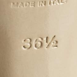 Pre Owned Miu Miu Light Green Patent Leather Crystals Embellished Platform Sandals Size 36.5