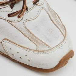 مملوكة مسبقًا Miu Miu x New Balance White Leather 530 SL Low Top Sneakers Size 42