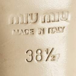 مملوكة مسبقًا Miu Miu Pink Python Embossed Leather Slingback Sandals Size 38.5