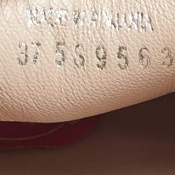 Pre Owned Miu Miu Brown Suede Metal Cap Toe Slip On Sneakers Size 37