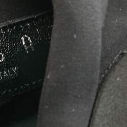 Pre Owned Miu Miu Black Elastic and Nylon Crystal Embellished Slip On Sneakers Size 38