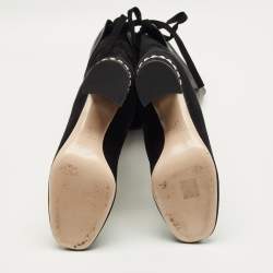 مملوكة مسبقًا Miu Miu Size 40 Black Suede Crystal Embellished  Knee Length Boots