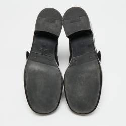 مملوكة مسبقًا Miu Miu Size 39 Black Leather Crystal Embellished Buckle Ankle Length Boots