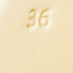 Pre Owned Miu Miu Size 36 Cream Rubber Logo Clogs Block Heel Mules