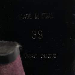 Pre Owned Miu Miu Size 39 Purple Suede Ankle Strap Slingback Pumps