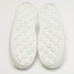 مملوكة مسبقًا حذاء رياضي ميو ميو جلد أبيض وشبكة منخفض مقاس 38