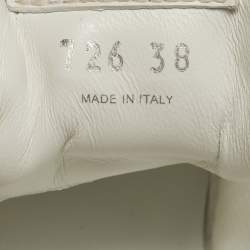 مملوكة مسبقًا حذاء رياضي ميو ميو جلد أبيض وشبكة منخفض مقاس 38