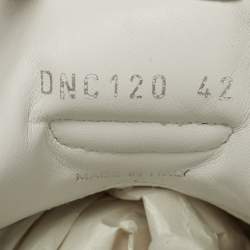 Pre Owned حذاء رياضي ميو ميو جلد أبيض منخفض العنق مقاس 38.5