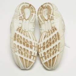 مملوكة مسبقًا حذاء رياضي ميو ميو نيو بالانس قماش شبكي وسويدي رمادي/أبيض بأربطة مقاس 38