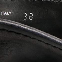 Pre Owned حذاء بوت للكاحل ميو ميو جلد أسود مع إبزيم مرصع بالكريستال مقاس 39