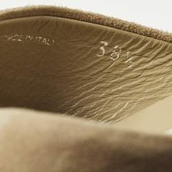 Pre Owned صندل ميوميو إسبادريل بلاتفورم سويدي بيج مقاس 38.5