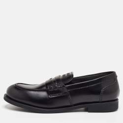 مملوكة مسبقًا Miu Miu Size 38 Black Leather Slip On Loafers