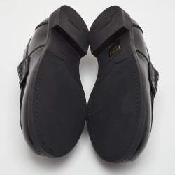 مملوكة مسبقًا Miu Miu Size 38 Black Leather Slip On Loafers
