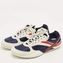 مملوكة مسبقًا حذاء رياضي ميو ميو رباط قماش و سويدي رمادي مقاس 40