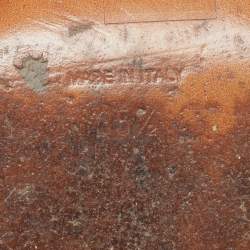 Pre Owned Miu Miu Size 37.5 White Leather Glitter Block Heel Slide Sandals