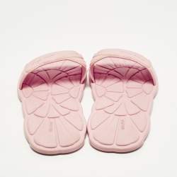 Pre Owned Miu Miu wavy Size 40 Pink Rubber Flat Slide