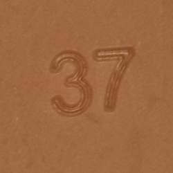 مملوكة مسبقًا حذاء باليرينا بلاتفورم ميول جلد وجليتر فضي/بني ميوميو مقاس 37