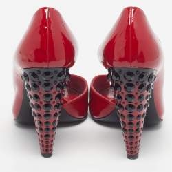 مملوكة مسبقًا Miu Miu Size 38 Red Patent Leather D'orsay Pumps