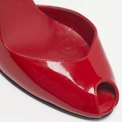 مملوكة مسبقًا Miu Miu Size 38 Red Patent Leather D'orsay Pumps