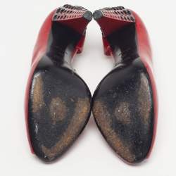 مملوكة مسبقًا Miu Miu Size 38 Red Patent Leather D'orsay Pumps