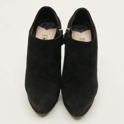 مملوكة مسبقًا Miu Miu Size 36.5 Black Suede Platform Booties