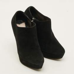 مملوكة مسبقًا Miu Miu Size 36.5 Black Suede Platform Booties