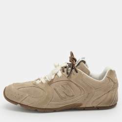 Pre Owned Miu Miu x New Balance 530 SL Size 40 Brown Suede Low Top Sneakers