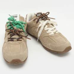 Pre Owned Miu Miu x New Balance 530 SL Size 40 Brown Suede Low Top Sneakers