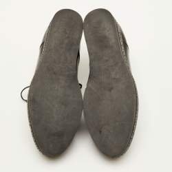 Pre Owned Miu Miu Size 38.5 Black Patent Leather Lace Up Derby 